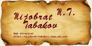 Mijobrat Tabakov vizit kartica